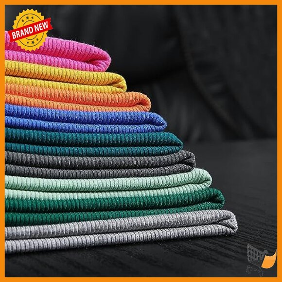 Ribbed Long Sleeve Crewneck Knit Top Slim Fit Stretchy Rayon Spandex - Picture 4 of 8